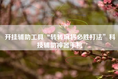 开挂辅助工具“转转麻将必胜打法”科技辅助神器手机