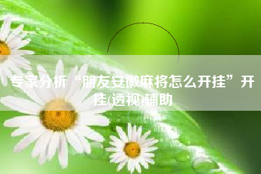 专家分析“朋友安徽麻将怎么开挂”开挂(透视)辅助