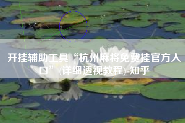 开挂辅助工具“杭州麻将免费挂官方入口”(详细透视教程)-知乎