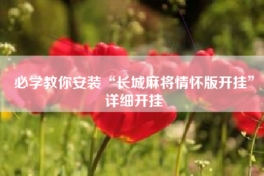 必学教你安装“长城麻将情怀版开挂”详细开挂
