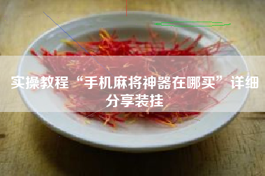 实操教程“手机麻将神器在哪买”详细分享装挂