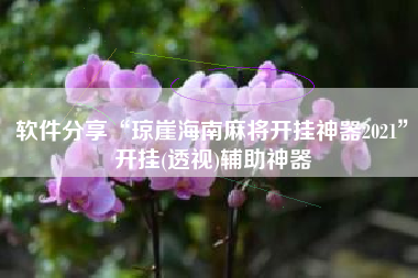 软件分享“琼崖海南麻将开挂神器2021”开挂(透视)辅助神器