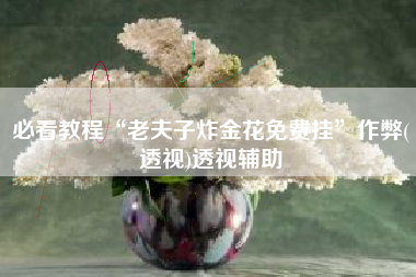 必看教程“老夫子炸金花免费挂	”作弊(透视)透视辅助