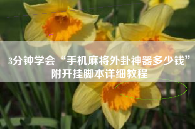 3分钟学会“手机麻将外卦神器多少钱”附开挂脚本详细教程 3分钟学会“手机麻将外卦神器多少钱”附开挂脚本详细教程