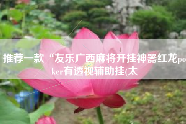 推荐一款“友乐广西麻将开挂神器红龙poker有透视辅助挂(太 推荐一款“友乐广西麻将开挂神器红龙poker有透视辅助挂(太