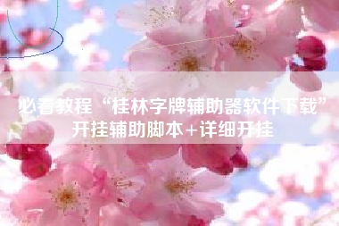 必看教程“桂林字牌辅助器软件下载	”开挂辅助脚本+详细开挂