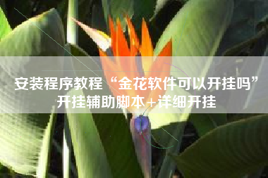 安装程序教程“金花软件可以开挂吗”开挂辅助脚本+详细开挂
