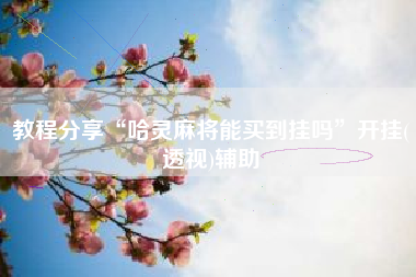 教程分享“哈灵麻将能买到挂吗”开挂(透视)辅助 教程分享“哈灵麻将能买到挂吗”开挂(透视)辅助