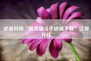 必备科技“新荣耀斗牛透视下载”详细开挂