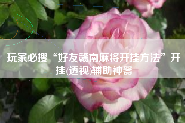 玩家必搜“好友赣南麻将开挂方法”开挂(透视)辅助神器